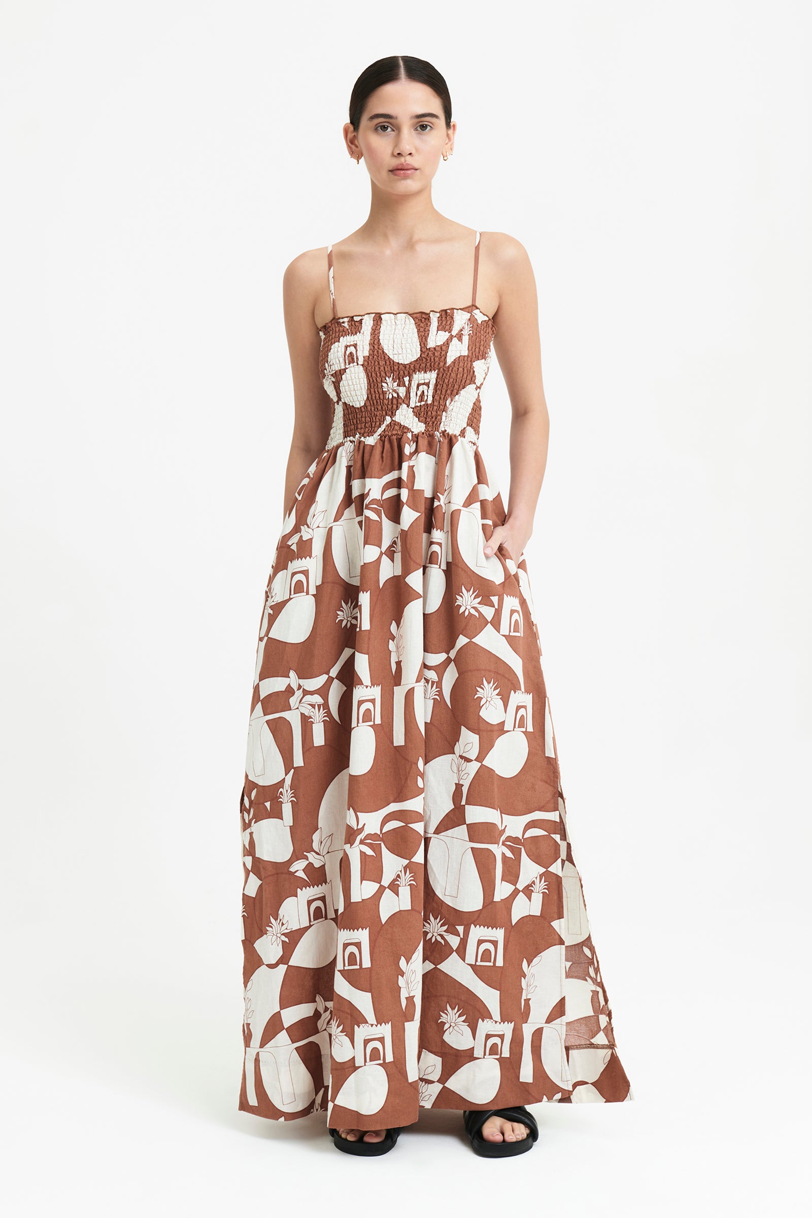 Nude Lucy Safia Maxi Dress In Tangier 