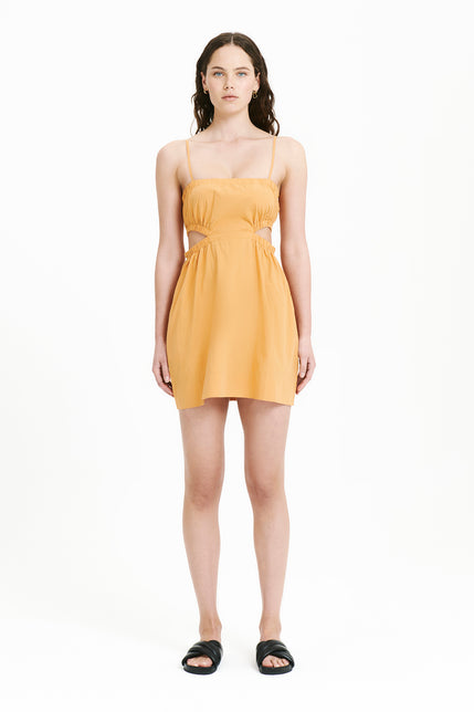 OASIS CUT OUT MINI DRESS-Mandarin