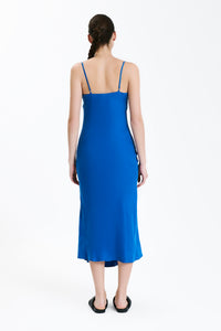 Nude Lucy Sol Cupro Dress in a Bright Blue Pacific Colour