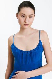 Nude Lucy Sol Cupro Dress in a Bright Blue Pacific Colour