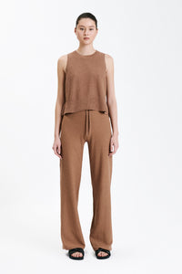 Nude Lucy Binx Cropped Tank in a Light Brown Fudge Colour