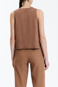 Nude Lucy Binx Cropped Tank in a Light Brown Fudge Colour