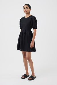 Nude Lucy Nima Linen Mini Dress in Black