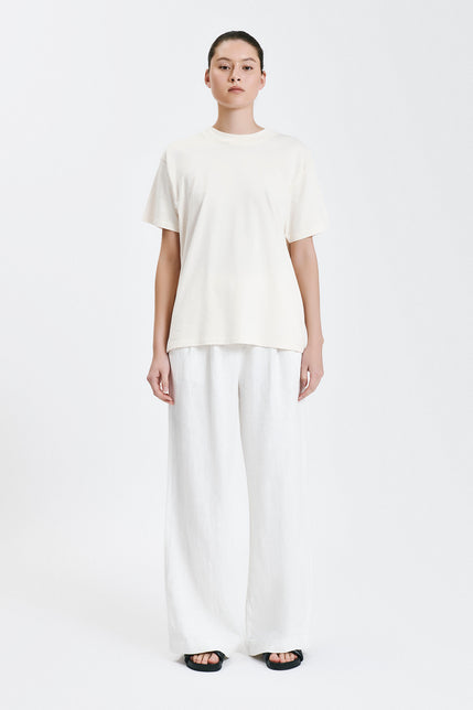 FRANKIE ORGANIC WASHED BF TEE-Cloud