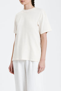 Nude Lucy Frankie Organic Washed Bf Tee in White Cloud