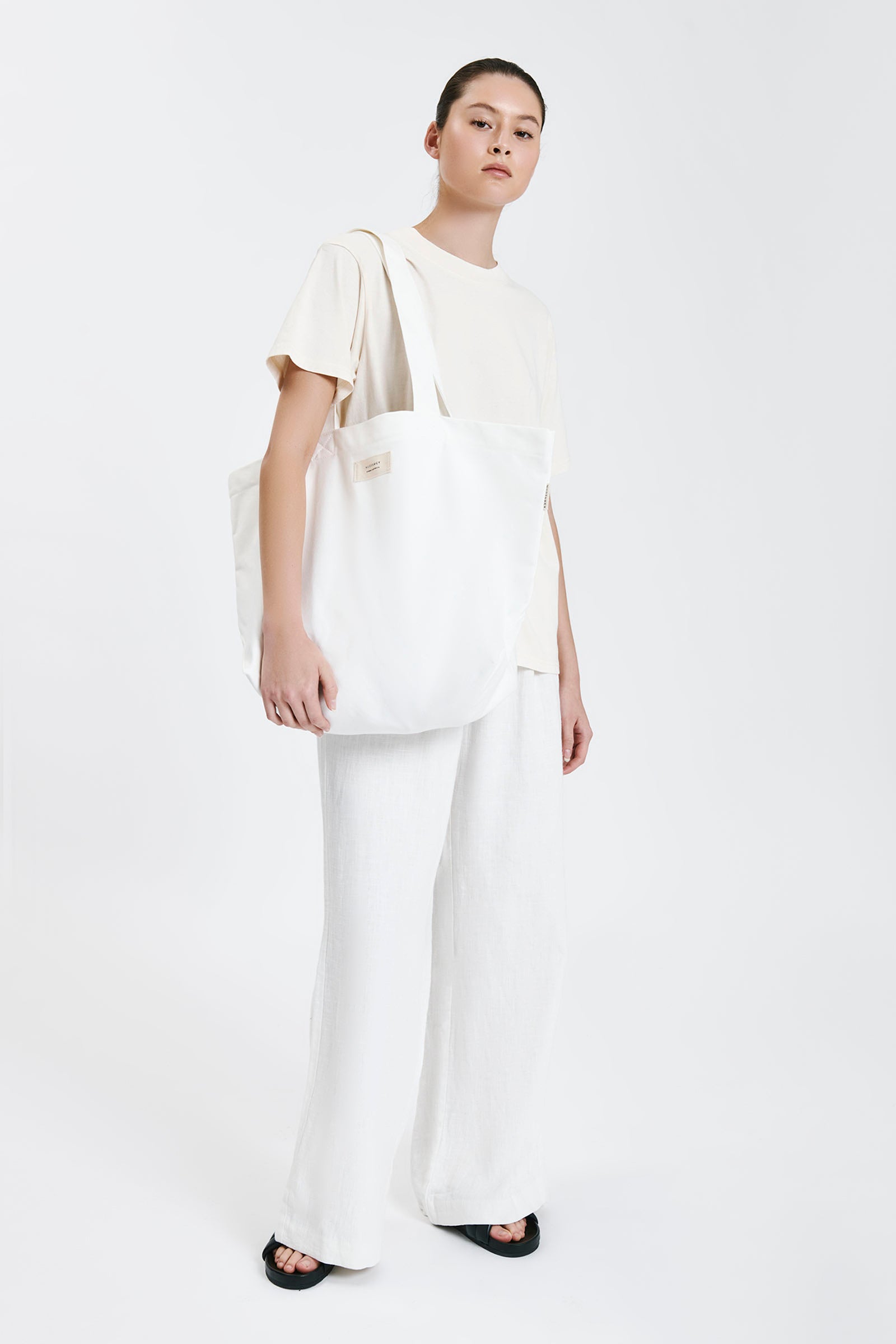 Nude Lucy Frankie Organic Washed Bf Tee In White Cloud 