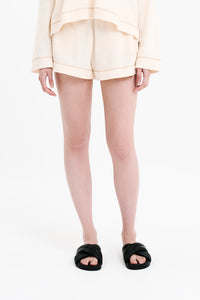 Nude Lucy Orion Waffle Short in White Cloud