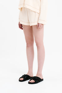 Nude Lucy Orion Waffle Short in White Cloud