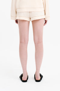 Nude Lucy Orion Waffle Short in White Cloud