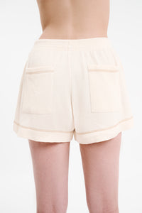Nude Lucy Orion Waffle Short in White Cloud