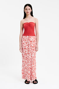 Nude Lucy Enver Skirt In A Orange & White Venus Print