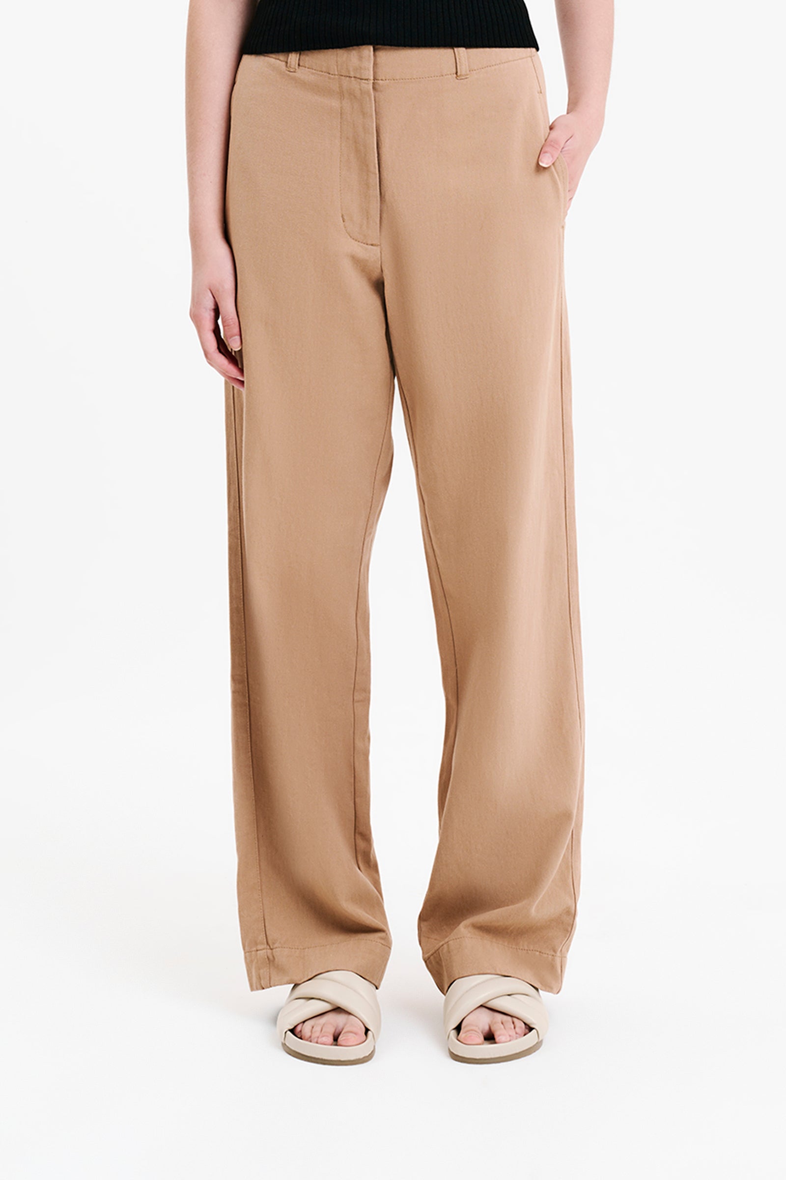 Nude Lucy Mirri Pant In a Brown Sesame Colour