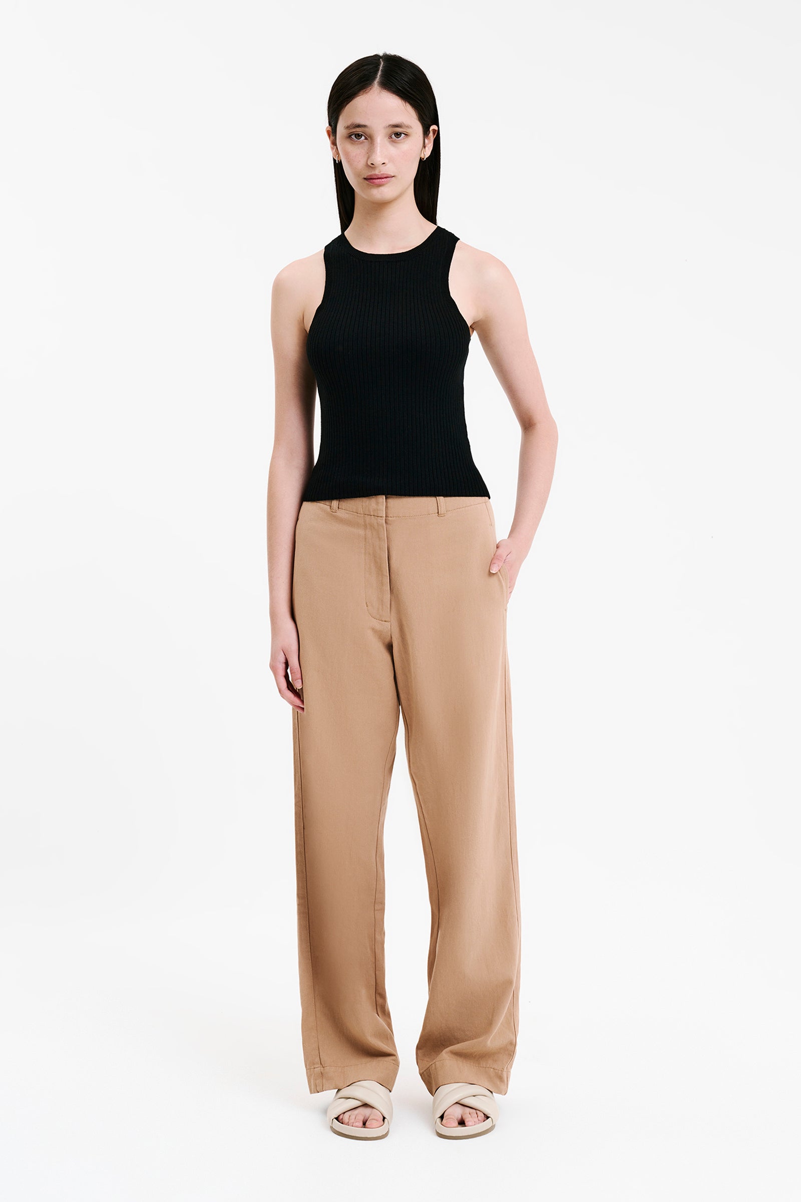 Nude Lucy Mirri Pant In a Brown Sesame Colour