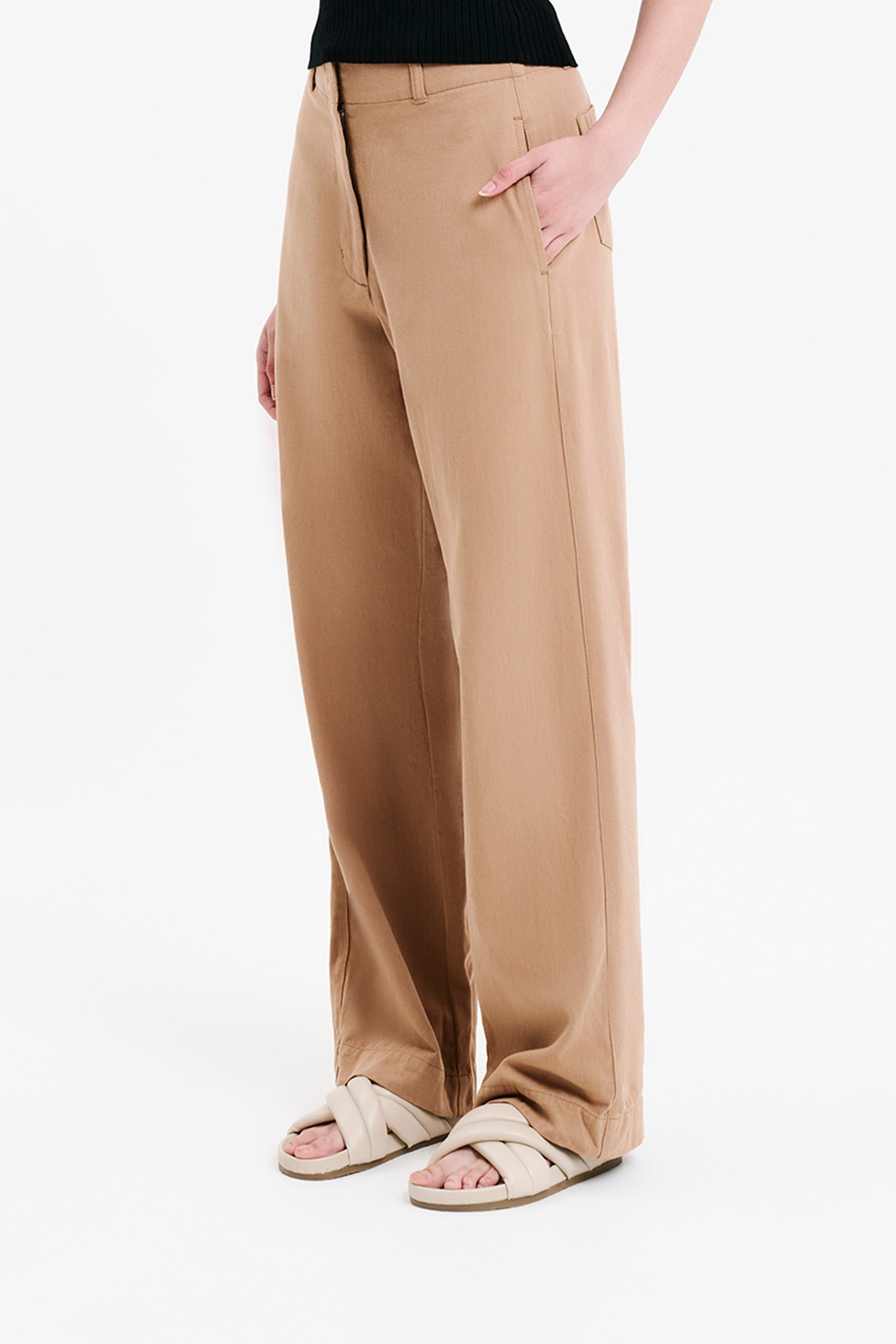 Nude Lucy Mirri Pant In a Brown Sesame Colour