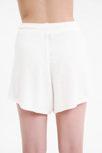 Nude Lucy Pavo Knit Short In A White Salt Colour