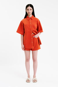 Nude Lucy Blaise Short in a Pink & Orange Toned Coral Colour