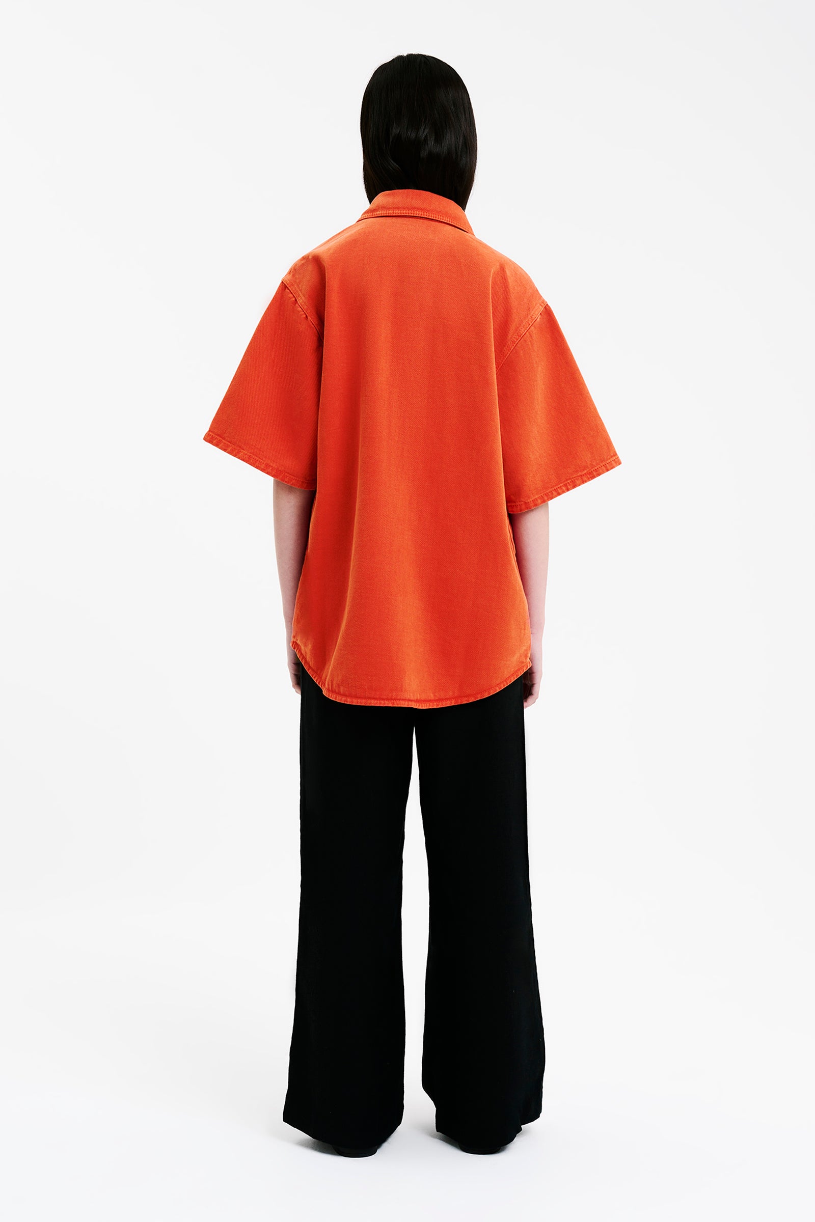 Nude Lucy Blaise Oversized Shirt in a Pink & Orange Toned Coral Colour