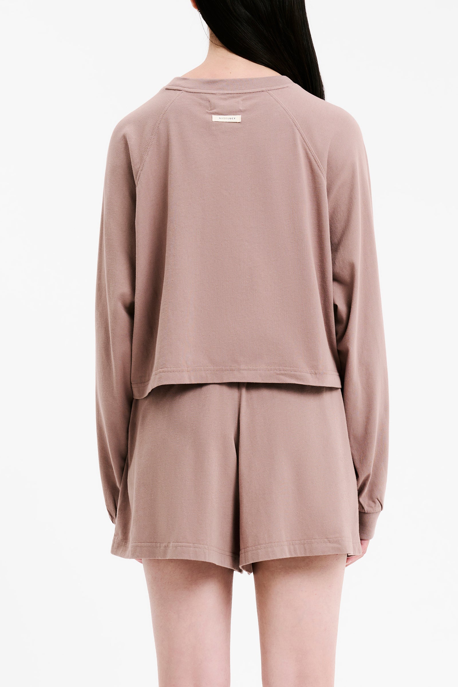 Nude Lucy Lounge Jersey L S Tee In A Brown Carob Colour 