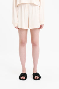 Nude Lucy Lounge Jersey Boxer Short in White Cloud