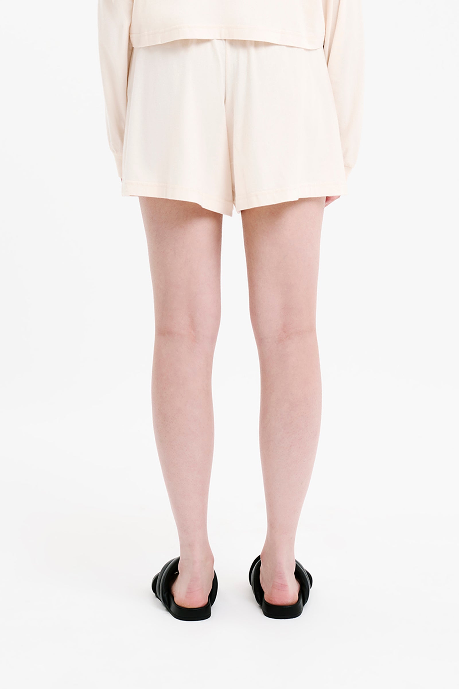 Nude Lucy Lounge Jersey Boxer Short In White Cloud 