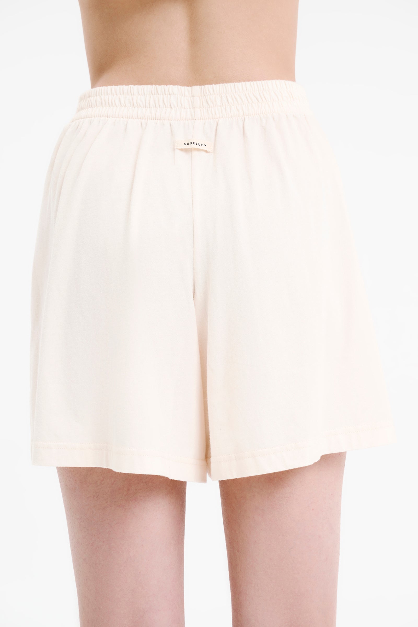 Nude Lucy Lounge Jersey Boxer Short In White Cloud 