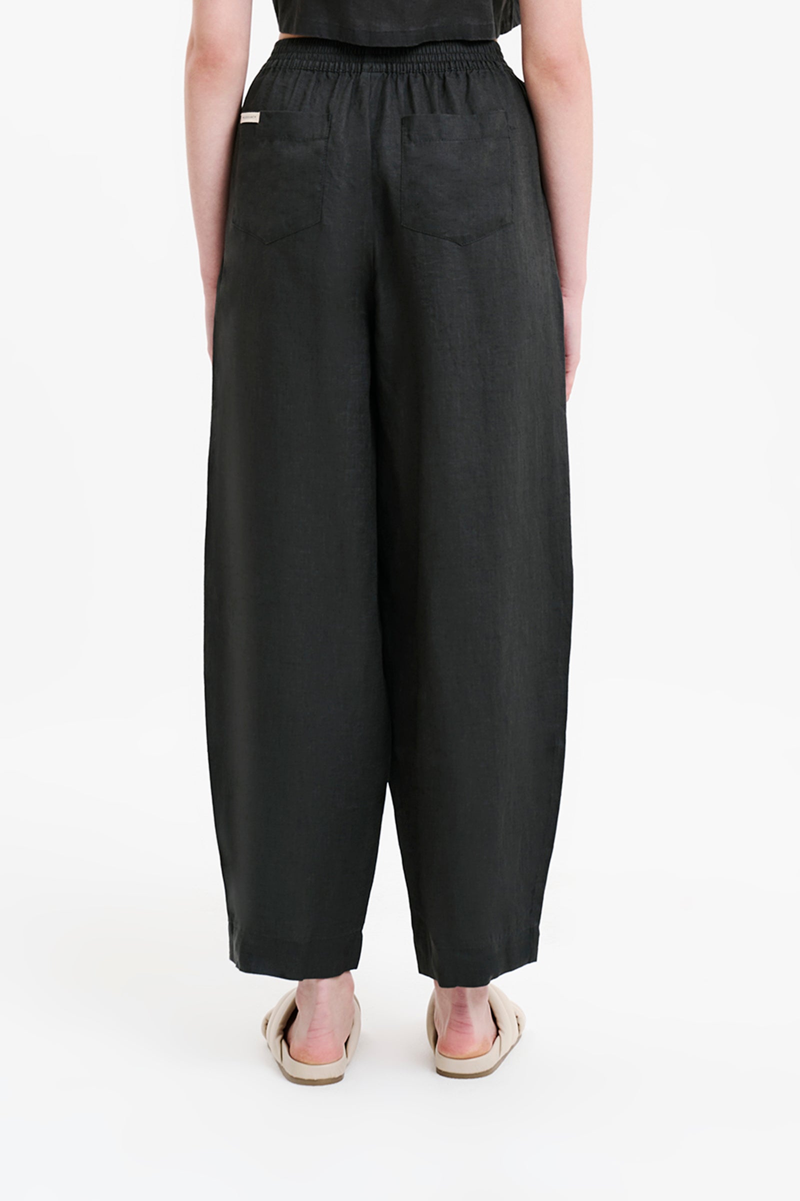 Lounge Heritage Linen Pant Coal 