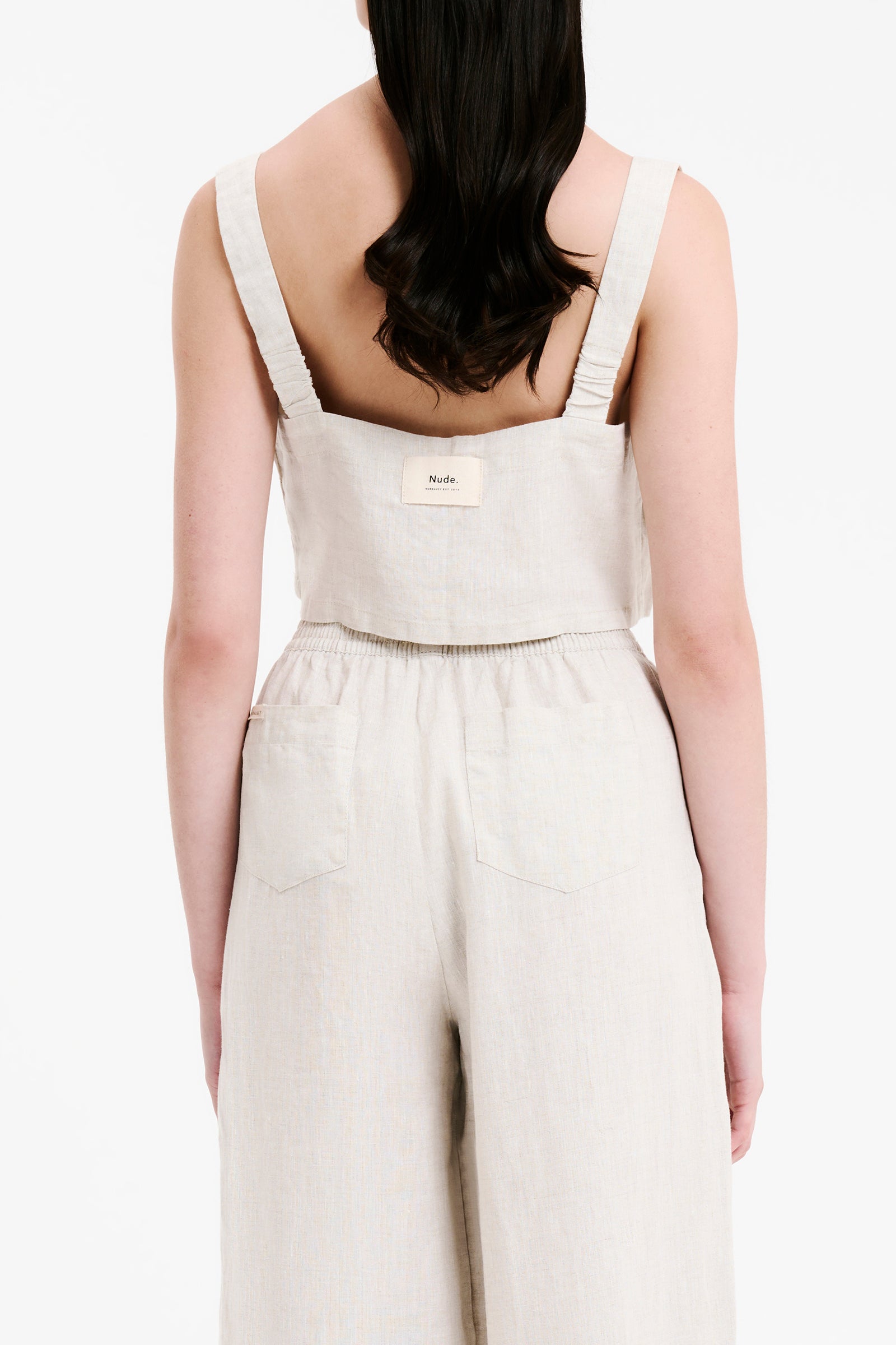 Nude Lucy Lounge Heritage Linen Camisole Top In Natural 