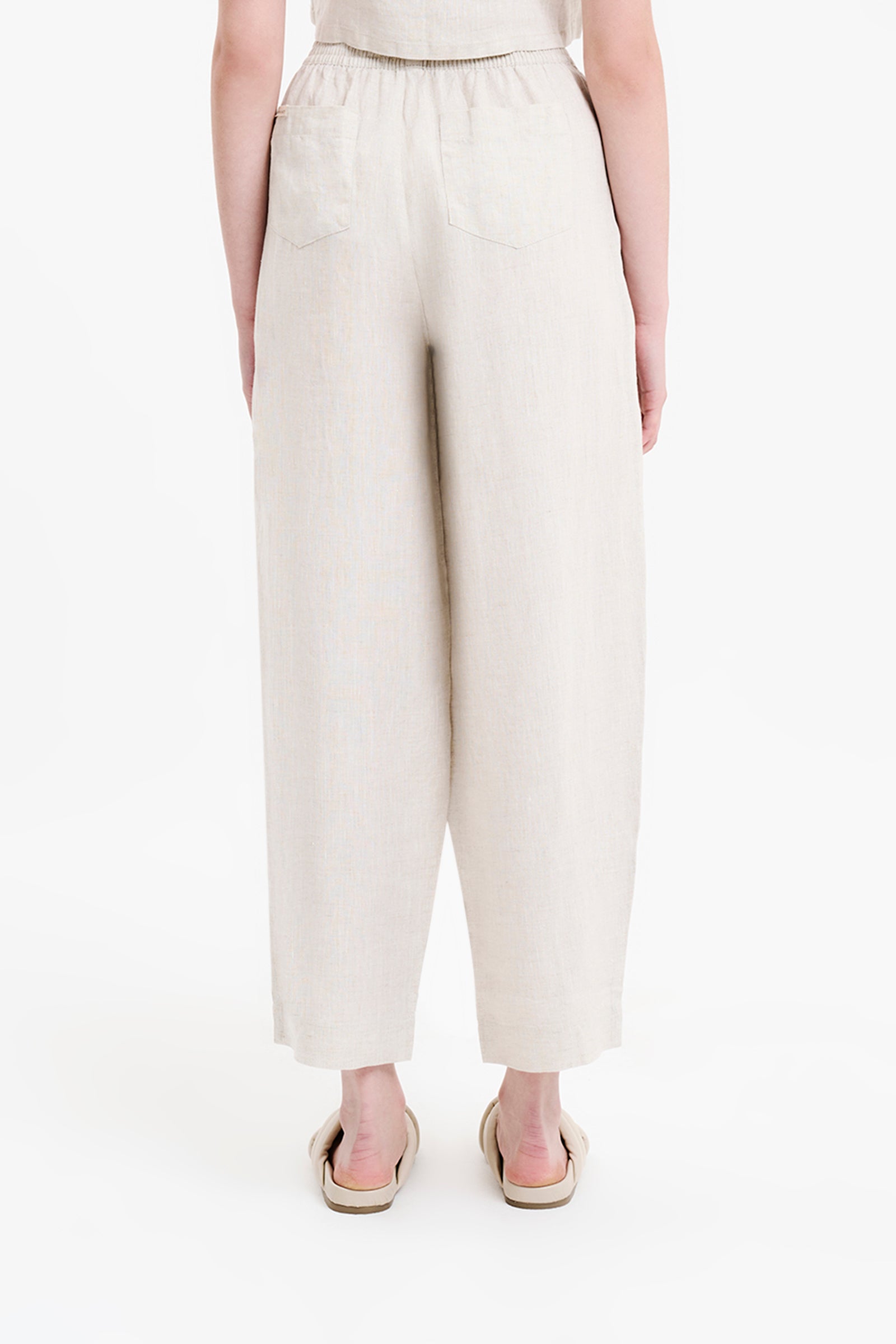 Nude Lucy Lounge Heritage Linen Pant In Natural 