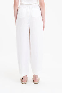 Nude Lucy Lounge Heritage Linen Pant in White