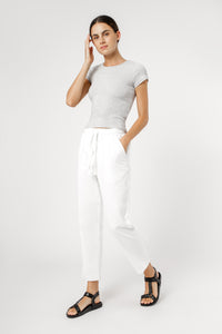 Nude Lucy charlie rib tee grey marle t shirt top