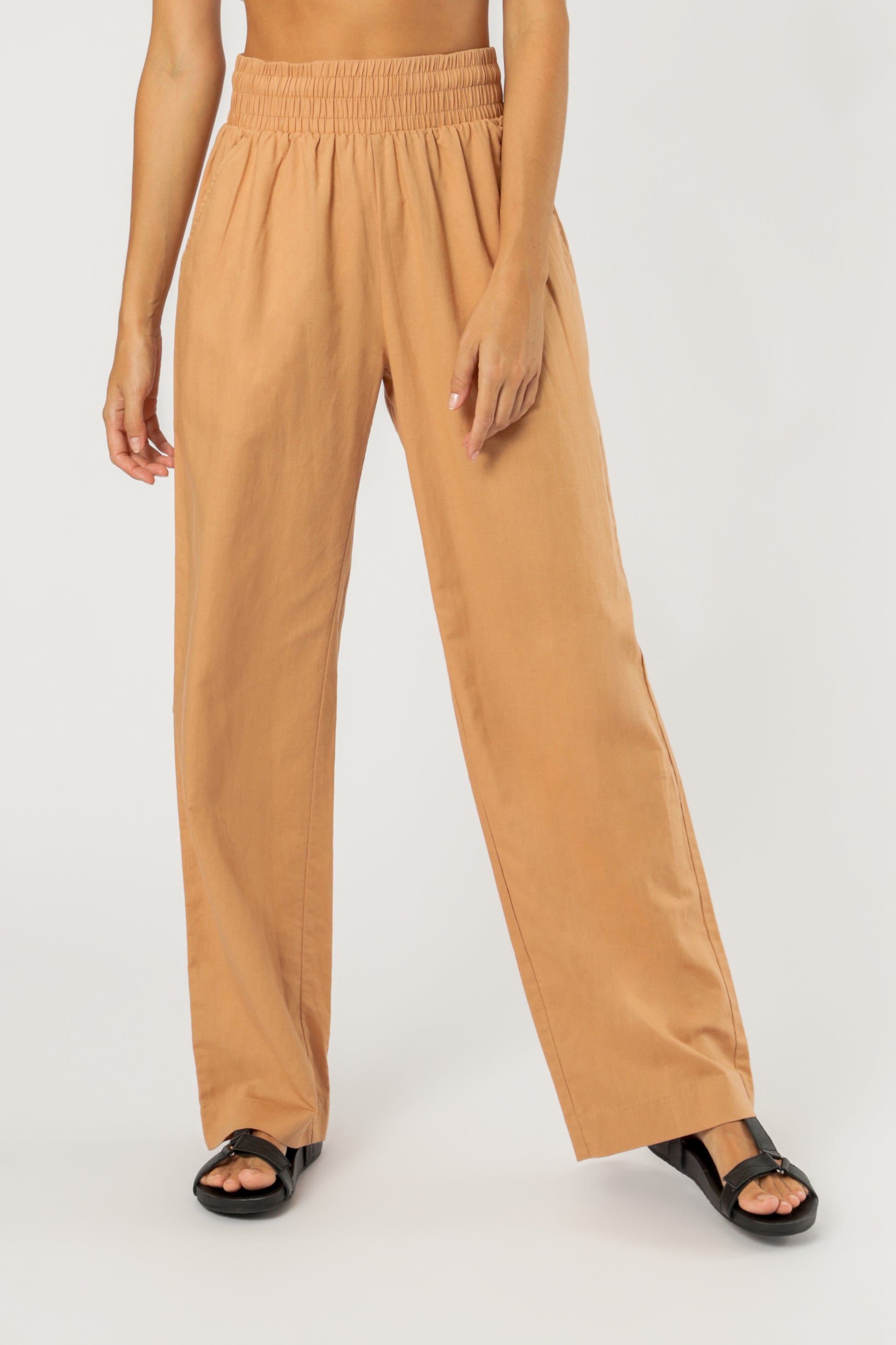 Nude Lucy amber linen pant clay pants