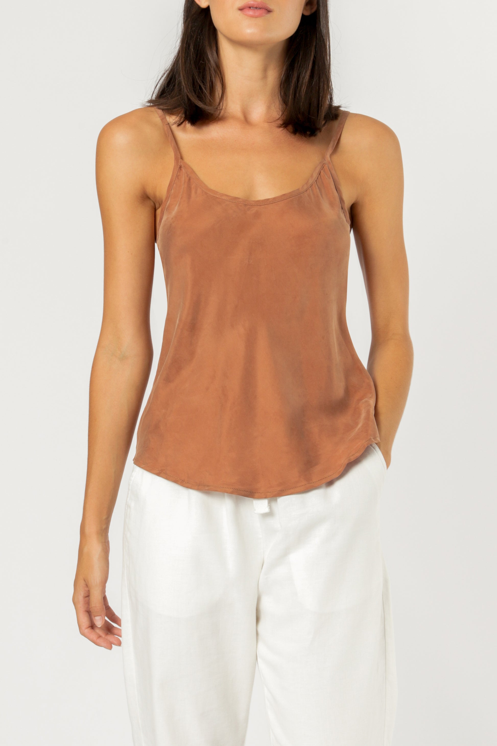 Nude Lucy Nude Classic Cami Cognac Top 