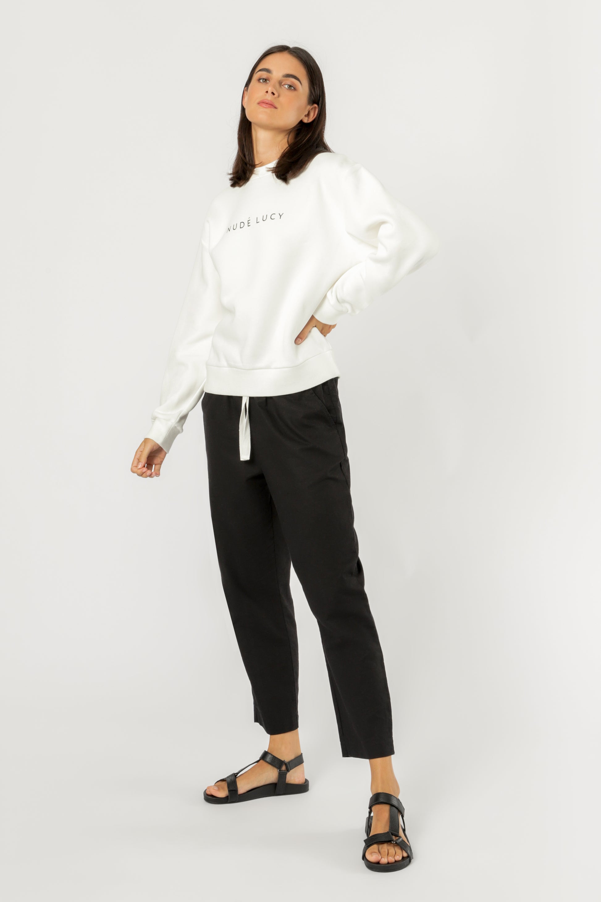 Nude Lucy Nude Lucy Slogan Sweat Off White Sweats 