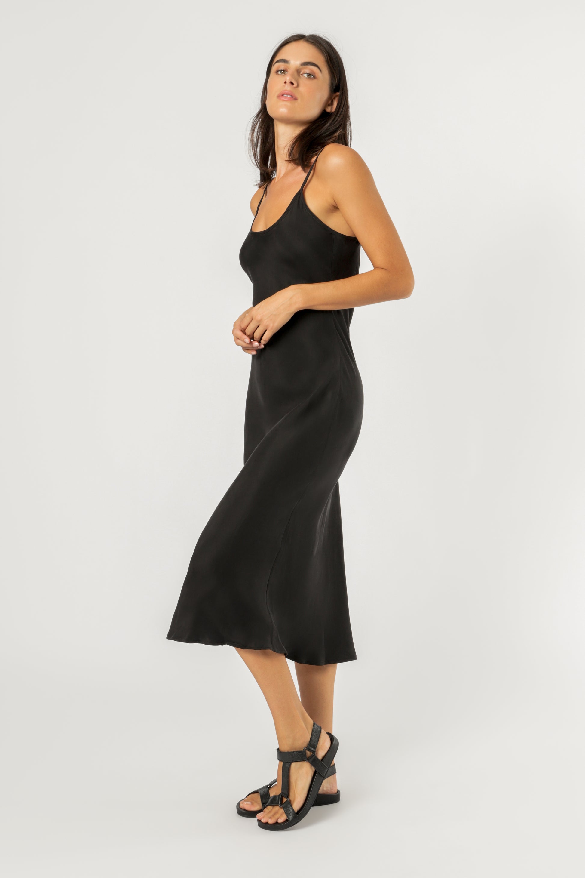 Nude Lucy Nude Classic Slip Coal Dress 