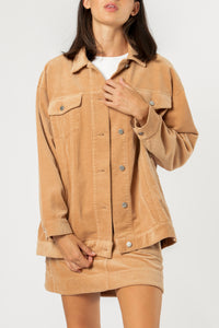 Nude Lucy corduroy longline trucker jacket sand jackets