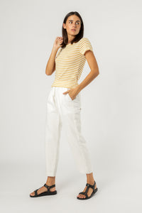 Nude Lucy florence tee mustard stripe t shirt
