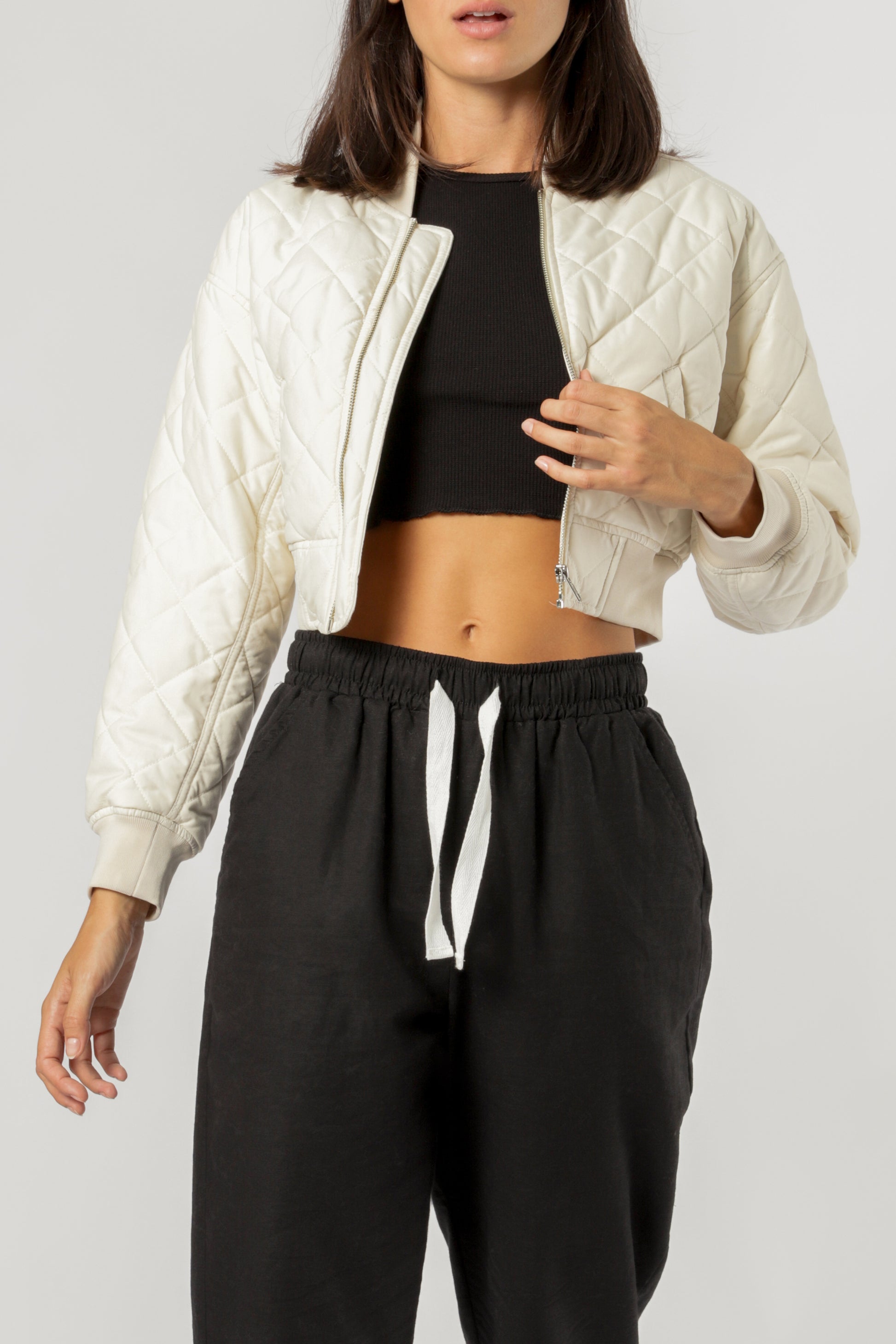 Nude Lucy Classic Bomber Chalk Jackets 