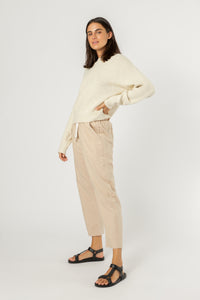 Nude Lucy remi crew neck jumper cream marle knitwear
