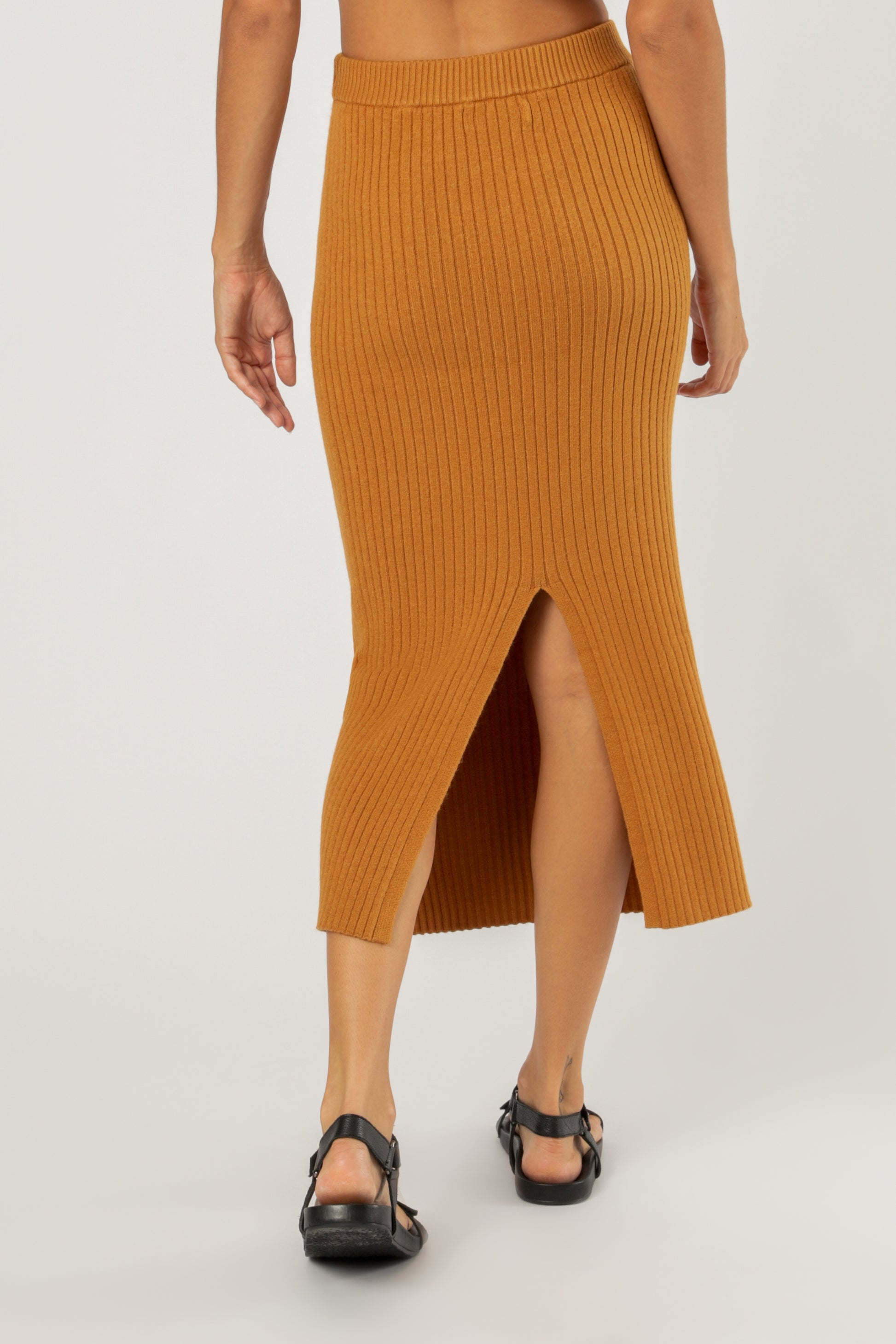 Nude Lucy Dylan Knit Skirt Deep Mustard Skirt 