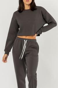 Nude Lucy carter classic crop sweat coal sweats