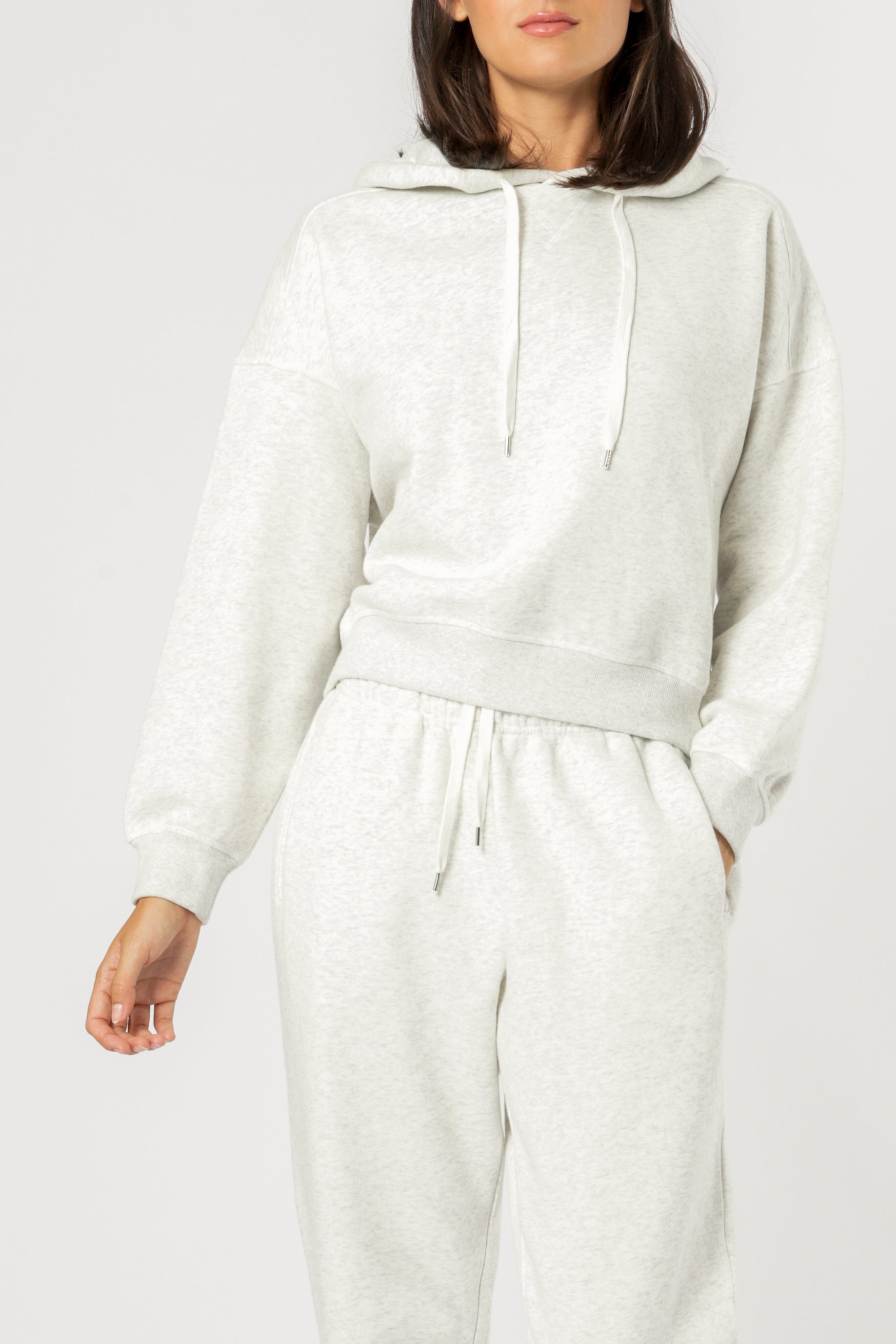 Nude Lucy Carter Classic Hoodie Snow Marle Sweats 