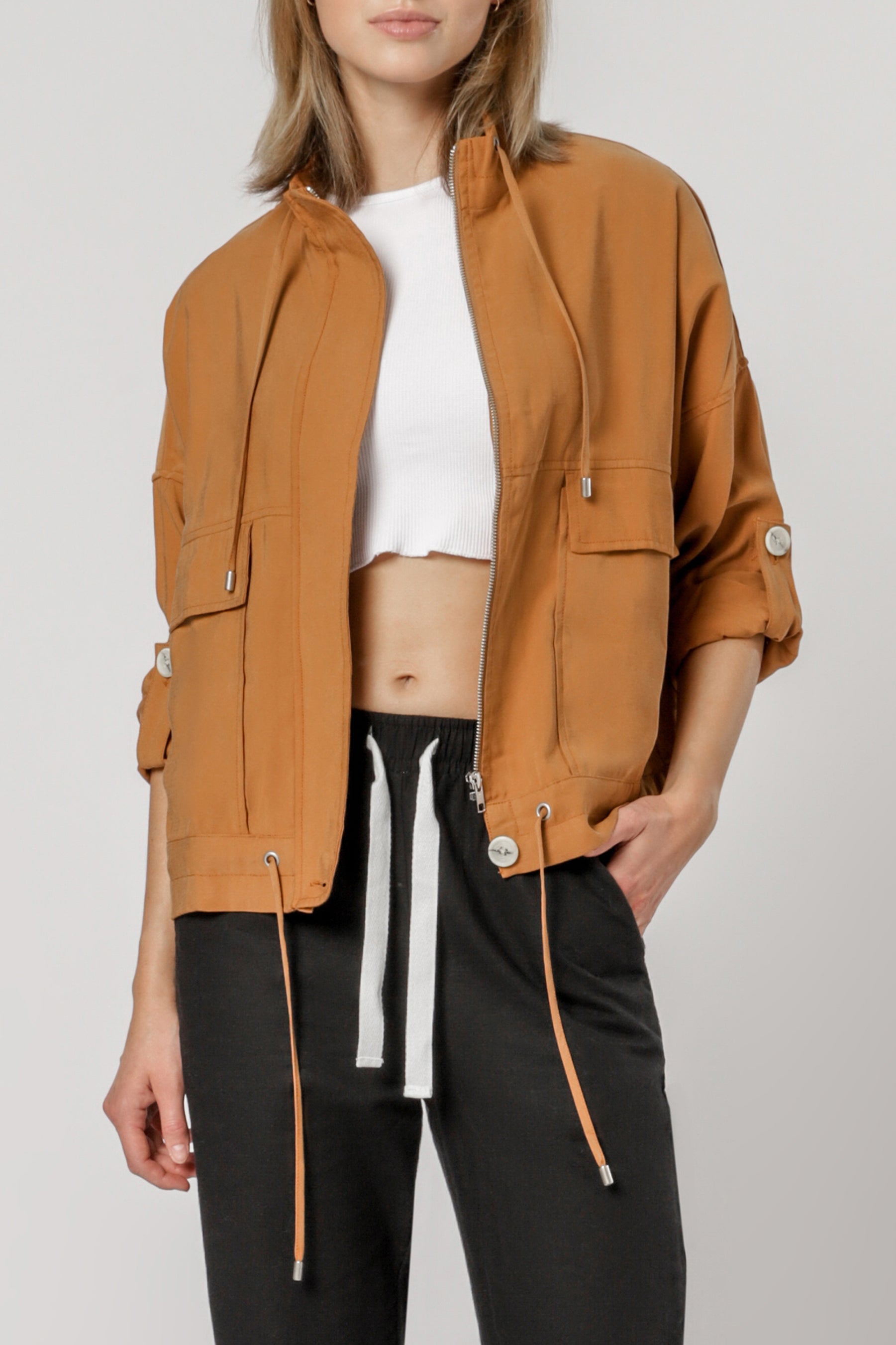 Nude Lucy Stella Utility Jacket Cognac Jackets 