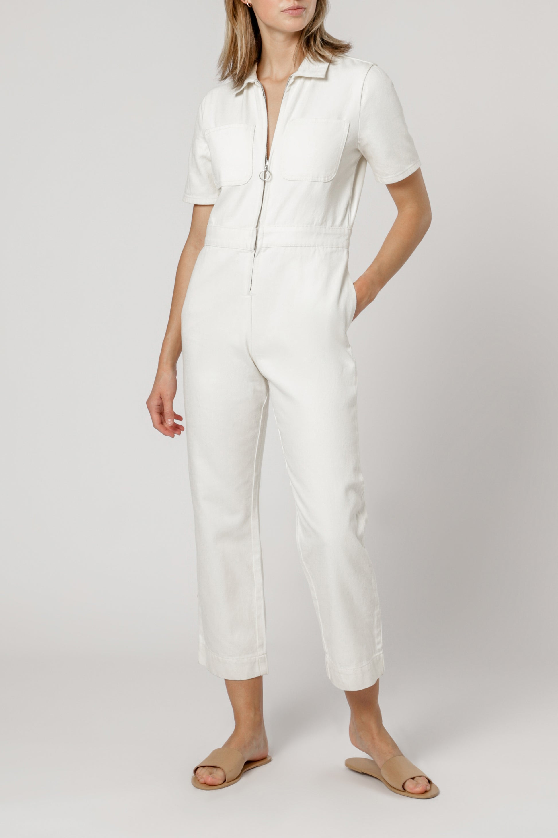 Nude Lucy quinn denim boiler suit ecru jumpsuit