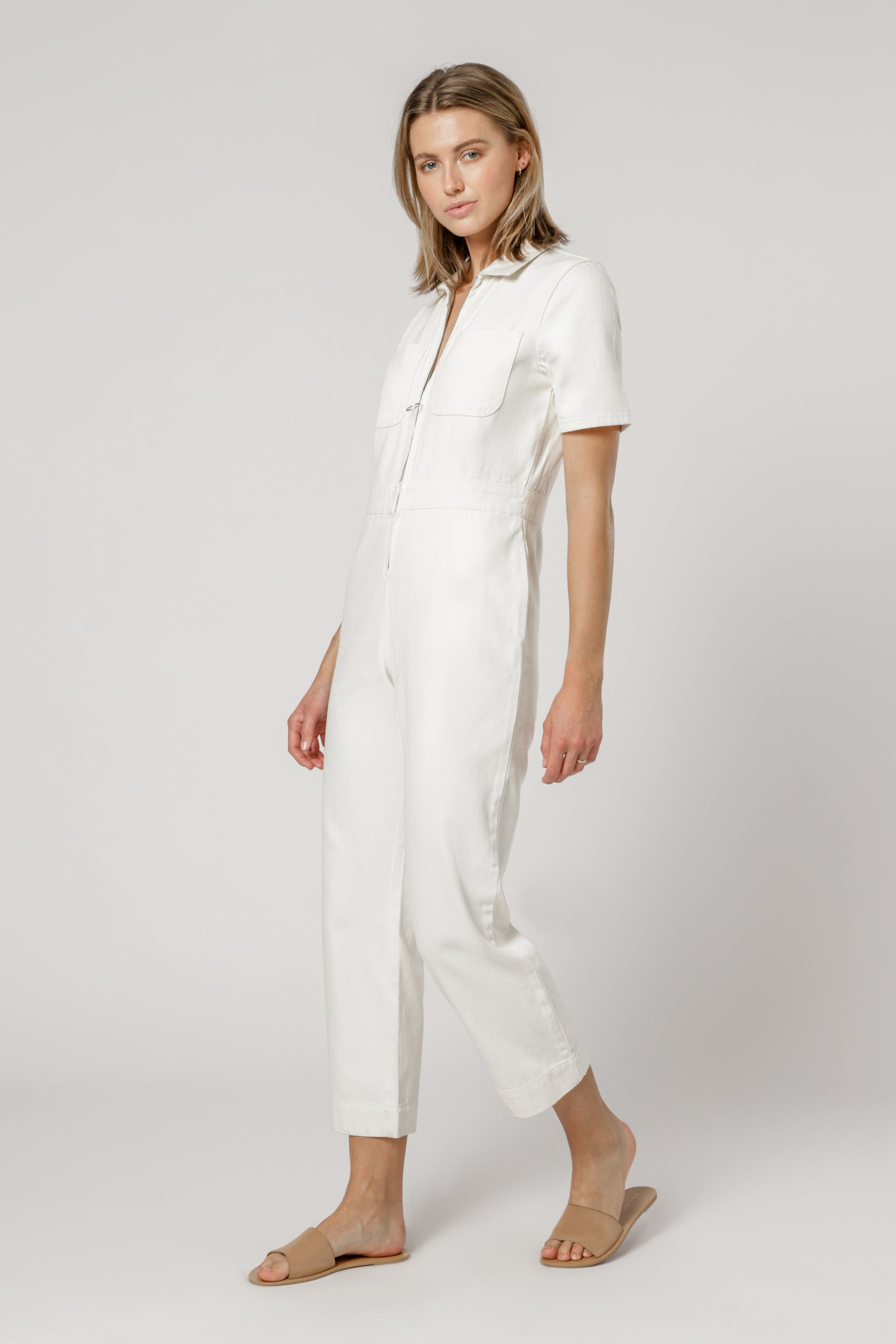 Nude Lucy quinn denim boiler suit ecru jumpsuit