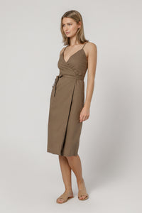 Nude Lucy piper wrap dress chocolate dress