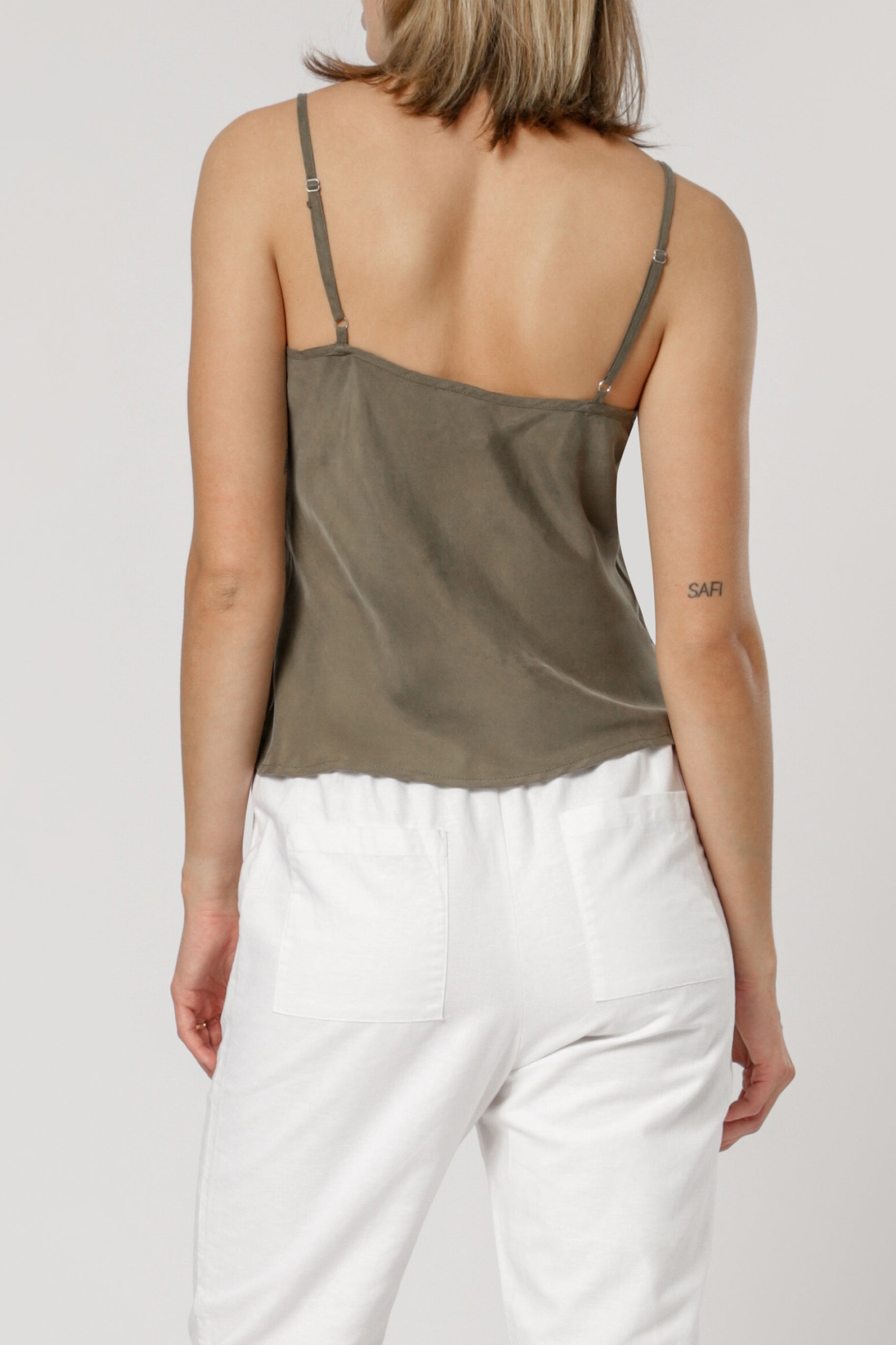 Nude Lucy nude classic cami moss top