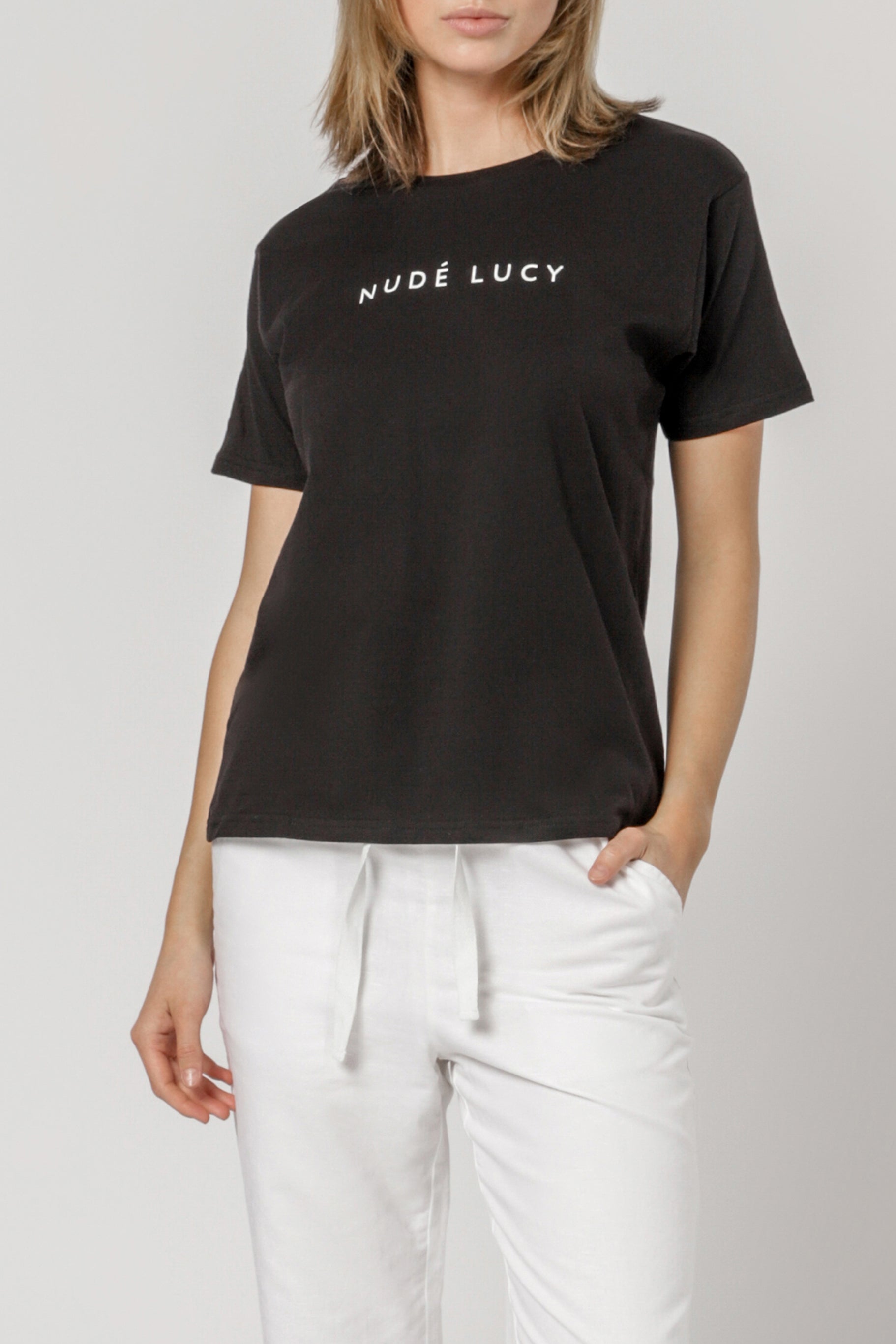 Nude Lucy Nude Lucy Slogan Tee Black Tees 