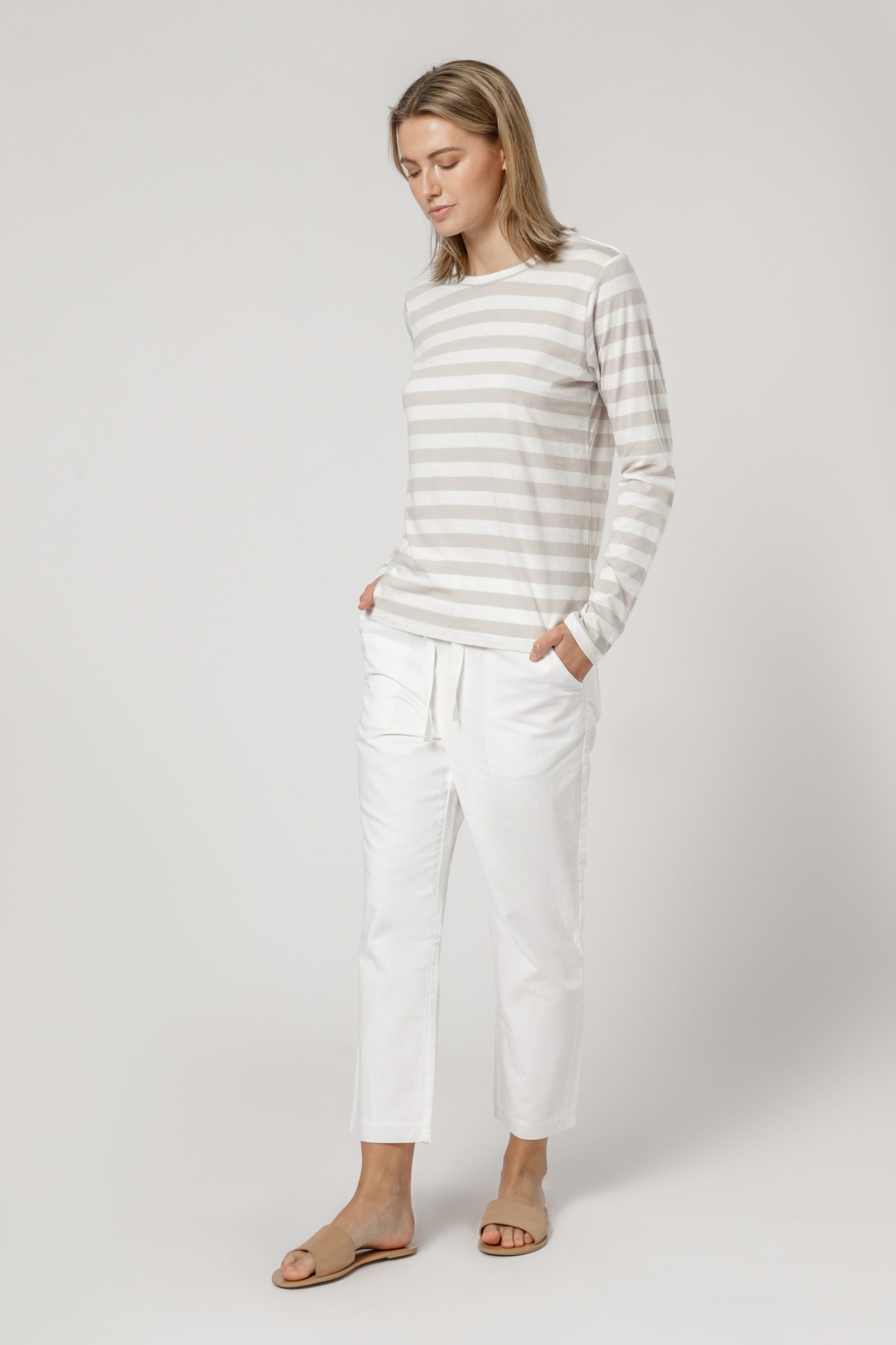 Nude Lucy alice long sleeve tee dove stripe top, t shirt
