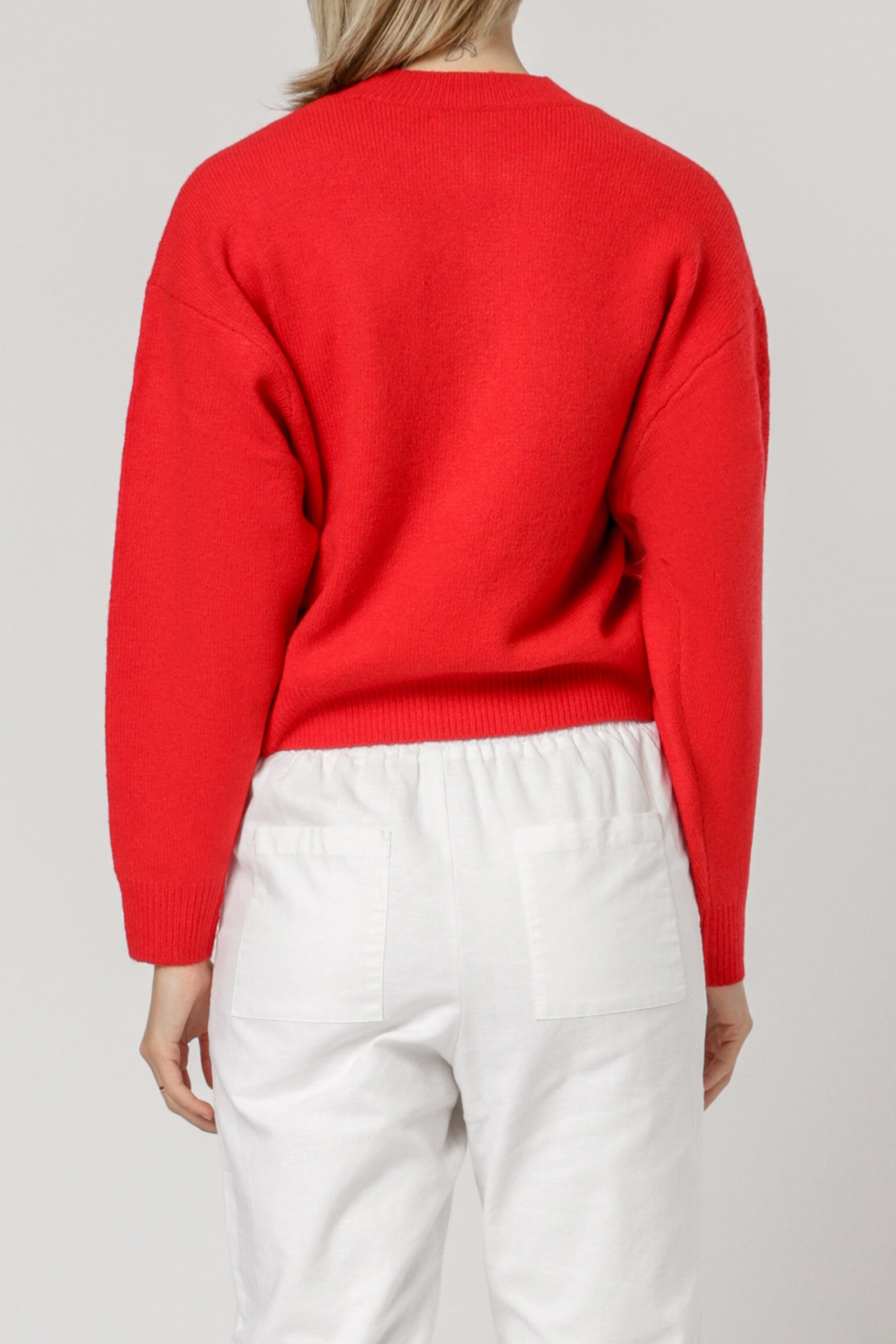 Nude Lucy Remi Crew Neck Jumper Vermillion Knitwear 