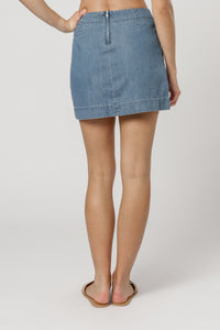 Nude Lucy havana denim skirt mid indigo skirt